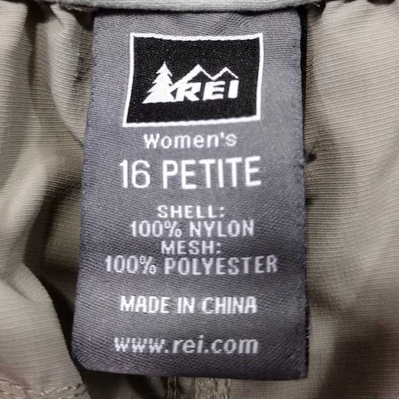 REi Convertible Hiking Outdoor Pants Womens 16P Tan Camping Fishing Safari Retro - Picture 11 of 11